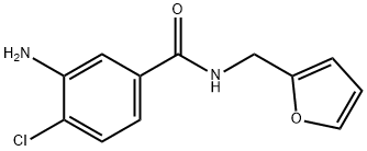 3-アミノ-4-クロロ-N-(2-フリルメチル)ベンズアミド 化学構造式