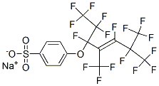 sodium 4-[[1,3,4,5,5,5-hexafluoro-1-(pentafluoroethyl)-2,4-bis(trifluoromethyl)-2-pentenyl]oxy]benzenesulphonate,85284-15-7,结构式