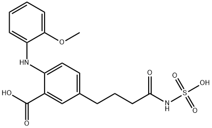 2-[(2-Methoxyphenyl)amino]-5-[4-oxo-4-(sulfoamino)butyl]benzoic acid|