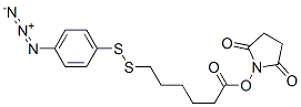 2,5-Pyrrolidinedione, 1-((6-((4-azidophenyl)dithio)-1-oxohexyl)oxy)-,85287-40-7,结构式