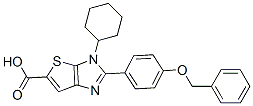 3H-Thieno[2,3-d]imidazole-5-carboxylic  acid,  3-cyclohexyl-2-[4-(phenylmethoxy)phenyl]- Structure