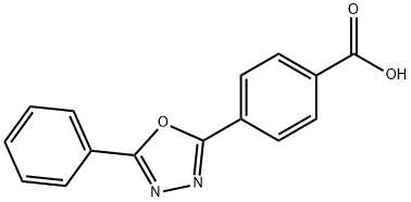4-(5-苯基-1,3,4-噁二唑-2-基)苯甲酸, 85292-45-1, 结构式