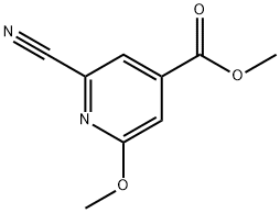 METHYL 2-CYANO-6-METHOXY-4-PYRIDINECARBOXYLATE 化学構造式