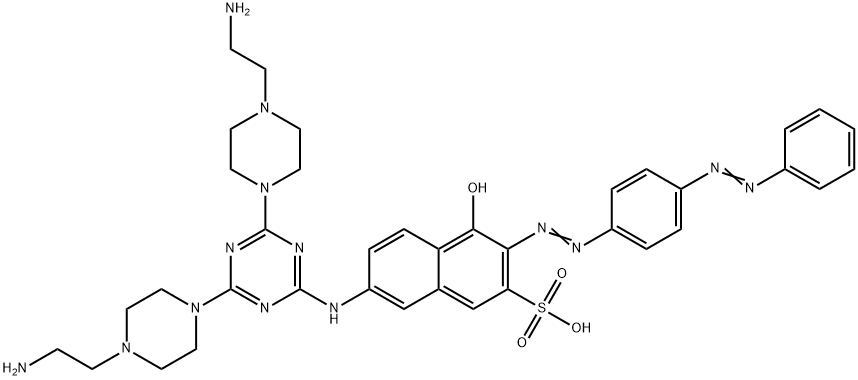 85305-10-8 7-[[4,6-Bis[4-(2-aminoethyl)-1-piperazinyl]-1,3,5-triazin-2-yl]amino]-4-hydroxy-3-[[4-(phenylazo)phenyl]azo]-2-naphthalenesulfonic acid