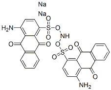 disodium 1,1'-iminobis[4-amino-9,10-dihydro-9,10-dioxoanthracenesulphonate] Struktur