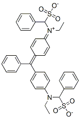 hydrogen (ethyl)[4-[alpha-[4-[ethyl(sulphonatobenzyl)amino]phenyl]benzylidene]cyclohexa-2,5-dien-1-ylidene](sulphonatobenzyl)ammonium|