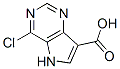 4-氯-5H-吡咯[3,2-D]嘧啶-7-甲酸,853058-43-2,结构式
