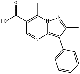 2,7-DIMETHYL-3-PHENYL-PYRAZOLO[1,5-A]PYRIMIDINE-6-CARBOXYLIC ACID Structure