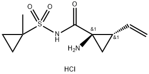 (1R,2S)-1-氨基-N-((1-甲基环丙基)磺酰基)-2-乙烯基环丙烷-1-甲酰胺盐酸盐, 853269-58-6, 结构式