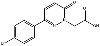 2-[3-(4-溴苯基)-6-氧代-1,6-二氢哒嗪-1-基]乙酸, 853318-11-3, 结构式