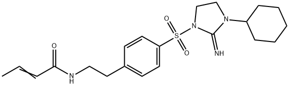 1-((4-(2-(crotonylamino)ethyl)phenyl)sulfonyl)-3-cyclohexyl-2-iminoimidazolidine|