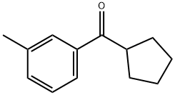 シクロペンチル3-メチルフェニルケトン 化学構造式