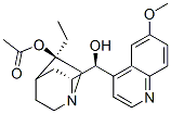 [(5R,7R)-5-ethyl-7-[(S)-hydroxy-(6-methoxyquinolin-4-yl)methyl]-1-azab icyclo[2.2.2]oct-5-yl] acetate Struktur