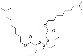 diisodecyl 2,2'-[(dibutylstannylene)bis(thio)]diacetate  化学構造式
