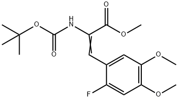 2-[(tert-Butoxycarbonyl)amino]-3-(2-fluoro-4,5-dimethoxyphenyl)-2-propanoic Acid Methyl Ester 结构式