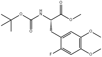 N-tert-Butoxycarbonyl-2-fluoro-5-methoxy-4-O-methyl-L-tyrosine Methyl Ester Struktur