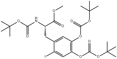 N-tert-butoxycarbonyl-3,4-di-tert-butoxycarbonyloxy-6-iodo- Structure