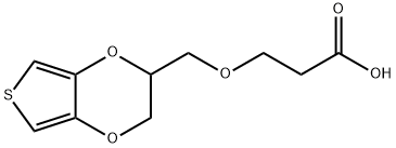 3-((2,3-二氢[3,4-B][1,4]二氧杂环己烯-2-基)甲氧基)丙酸, 853799-71-0, 结构式