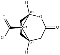 2-Oxabicyclo[3.2.1]oct-6-ene-8-carbonyl chloride, 3-oxo-, anti- (9CI) Structure