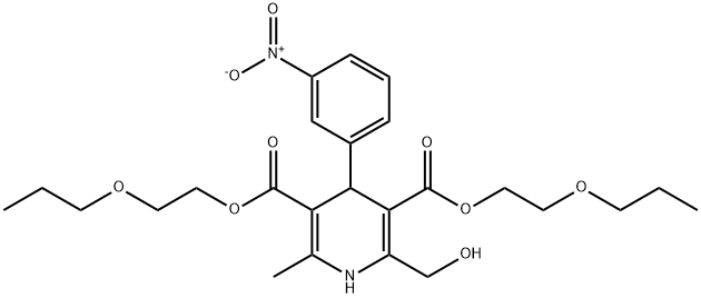 85387-12-8 bis(2-propoxyethyl) 2-(hydroxymethyl)-6-methyl-4-(3-nitrophenyl)-1,4-d ihydropyridine-3,5-dicarboxylate