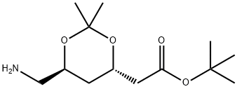 (4R-cis)-6-Aminomethyl-2,2-dimethyl-1,3-dioxane-4-acetic Acid tert-Butyl Ester,853881-01-3,结构式