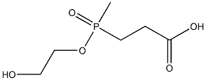 3-[(2-ヒドロキシエトキシ)メチルホスフィニル]プロパン酸 化学構造式