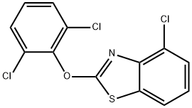 4-chloro-2-(2,6-dichlorophenoxy)benzothiazole,85391-66-8,结构式