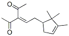 3-[2-(2,2,3-trimethylcyclopent-3-en-1-yl)ethylidene]pentane-2,4-dione Structure