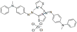 bis[3-methyl-2-[[p-(N-methylanilino)phenyl]azo]thiazolium] tetrachlorozincate(2-),85392-71-8,结构式