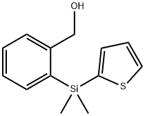 2-{二甲基(2-噻吩基)硅烷基}苄醇 ,853955-72-3,结构式