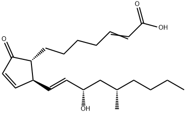 7-[(1R,2S)-2-[(1E,3S,5S)-3-Hydroxy-5-Methyl-1-nonenyl]-5-oxo-3-cyclopenten-1-yl]-2-heptenoic Acid Structure