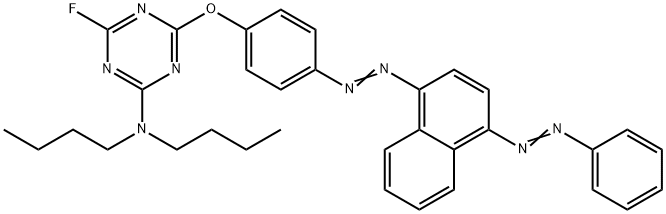 N,N-dibutyl-4-fluoro-6-[4-[[4-(phenylazo)-1-naphthyl]azo]phenoxy]-1,3,5-triazin-2-amine|