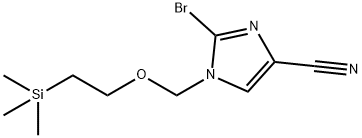 1-((2-(Trimethylsilyl)Ethoxy)Methyl)-2-Bromo-1H-Imidazole-4-Carbonitrile Struktur