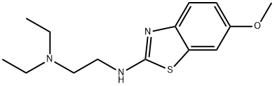 N,N-Diethyl-N'-(6-methoxy-1,3-benzothiazol-2-yl)ethane-1,2-diamine 化学構造式