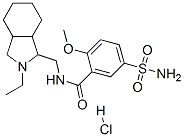 5-(アミノスルホニル)-N-[[(2-エチルオクタヒドロ-1H-イソインドール)-1-イル]メチル]-2-メトキシベンズアミド・塩酸塩 化学構造式