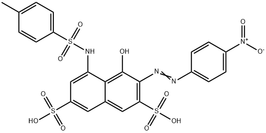 4-hydroxy-3-[(4-nitrophenyl)azo]-5-[[(p-tolyl)sulphonyl]amino]naphthalene-2,7-disulphonic acid Structure