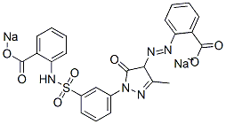 disodium 2-[[1-[3-[[(2-carboxylatophenyl)amino]sulphonyl]phenyl]-4,5-dihydro-3-methyl-5-oxo-1H-pyrazol-4-yl]azo]benzoate Structure