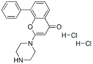 2-(4-PIPERAZINYL)-8-PHENYL-4H-1-BENZOPYRAN-4-ONE DIHYDROCHLORIDE Structure