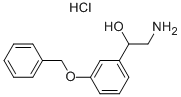 2-AMINO-1-(3-BENZYLOXYPHENYL)ETHANOL HYDROCHLORIDE 化学構造式