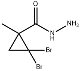 2,2-二溴-1-甲基环丙烷-1-碳酰肼, 85426-53-5, 结构式