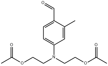 4-[ビス[2-(アセチルオキシ)エチル]アミノ]-2-メチルベンズアルデヒド 化学構造式