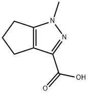 1-甲基-1,4,5,6-四氢-环戊并吡唑-3-羧酸, 854405-75-7, 结构式