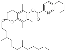 alpha-tocopherol 5-n-butyl-2-pyridinecarboxylate,85446-70-4,结构式