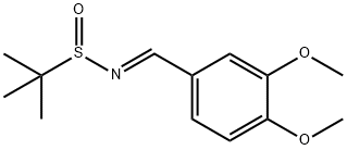 (S)-N-(3,4-dimethoxybenzylidene)-2-methylpropane-2-sulfinamide Structure