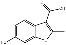 6-ヒドロキシ-2-メチルベンゾフラン-3-カルボン酸 化学構造式