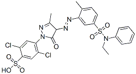 85455-44-3 2,5-dichloro-4-[4-[[5-[(ethylphenylamino)sulphonyl]-o-tolyl]azo]-4,5-dihydro-3-methyl-5-oxo-1H-pyrazol-1-yl]benzenesulphonic acid