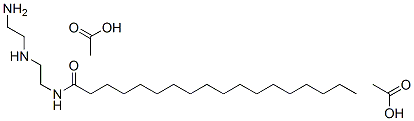 N-[2-[(2-アミノエチル)アミノ]エチル]オクタデカンアミド・二酢酸 化学構造式