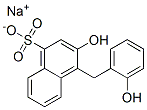 sodium 3-hydroxy-4-[(2-hydroxyphenyl)methyl]naphthalenesulphonate Structure