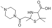 4-Carboxy-2,5,5-trimethylthiazolidine-2-aceto-N-methylpiperazide Structure