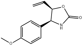 (4R,5S)-4-(4-METHOXYPHENYL)-5-VINYLOXAZOLIDIN-2-ONE 化学構造式